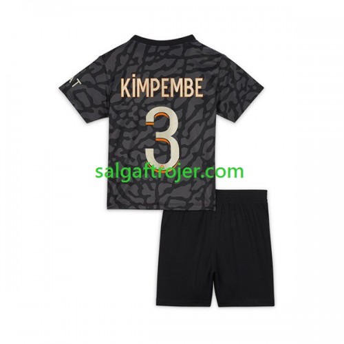 Paris Saint-Germain PSG PSG Kimpembe 3 Fodboldtrøjer Børn 3. sæt 2023/24 Kort ærmer Paris Saint-Germain PSG PSG Kimpembe 3 Fodboldtrøjer Børn 3. sæt 2023/24 Kort ærmer